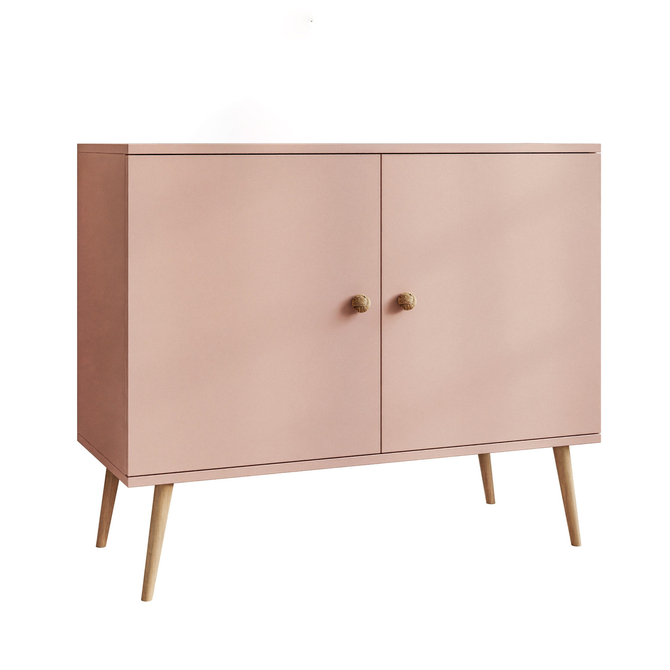 KOMMODE Zweitürige HARMONY Natürlich Rosa - Rosa, Holzwerkstoff (100/85/42cm) - Lookway