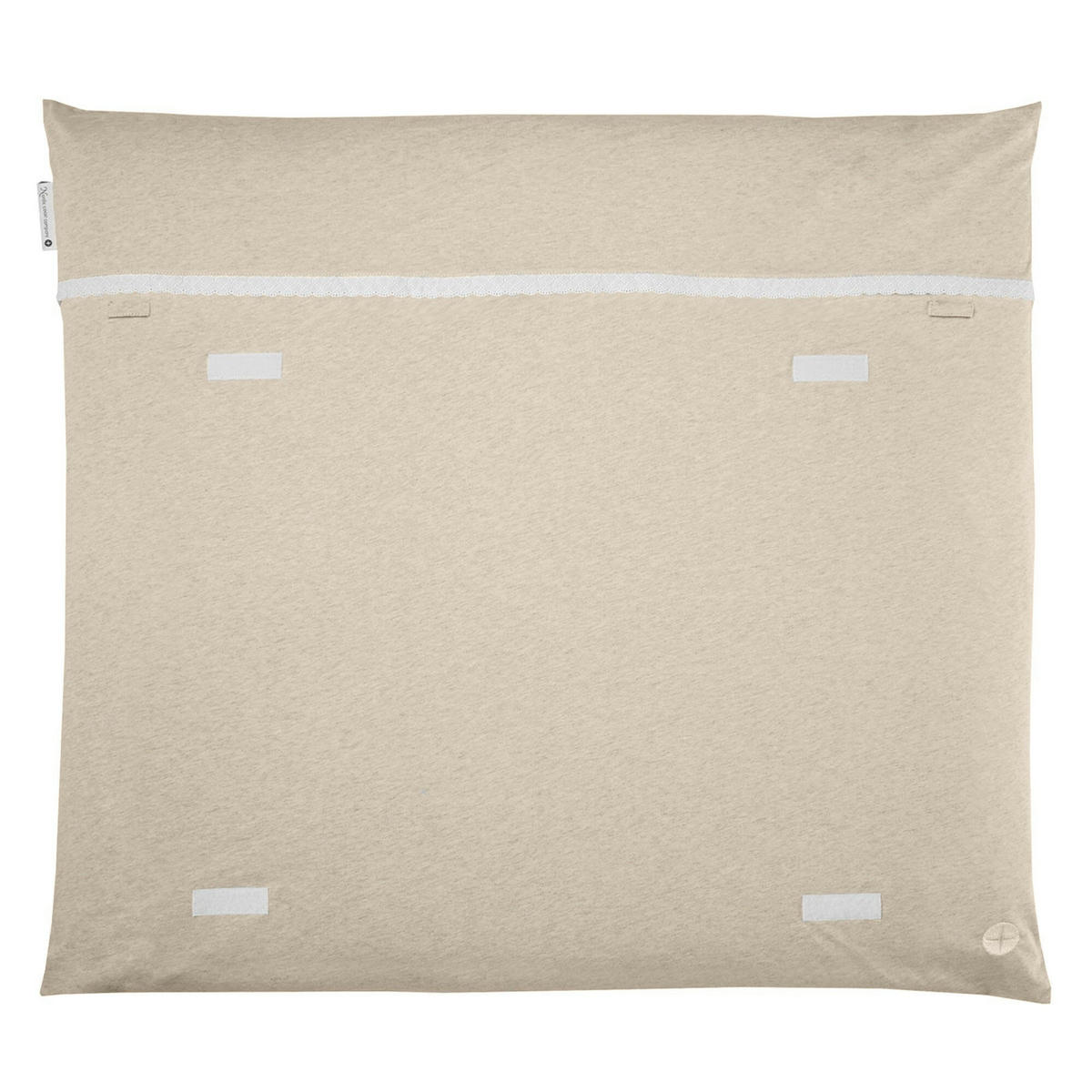 WICKELAUFLAGE Beige Spitze + GRATIS Wechselbezug - Beige, Textil (80/70cm) - nordic coast company