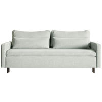 3-SITZER SOFA Umpro Chenille Mintgrün - Schwarz/Grün, Textil/Metall (220/96/95cm) - Selsey
