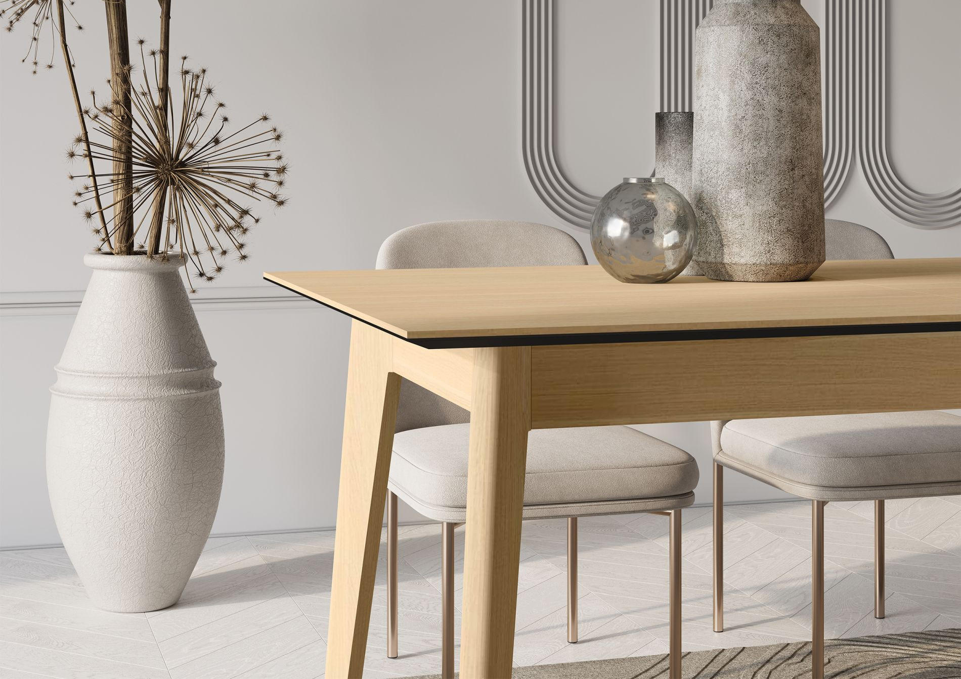 ESSTISCH Plot ausziehbar Helle Eichenholzoptik, 145 x 220 x 85 cm - Beige, Holz/Holzwerkstoff (85/145/77cm) - Selsey