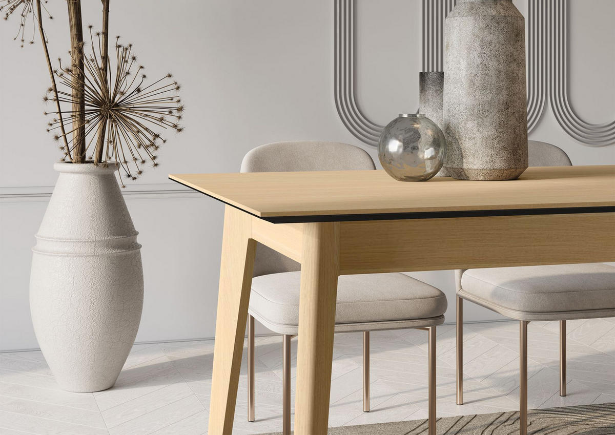 ESSTISCH Plot ausziehbar Helle Eichenholzoptik, 145 x 220 x 85 cm - Beige, Holz/Holzwerkstoff (85/145/77cm) - Selsey