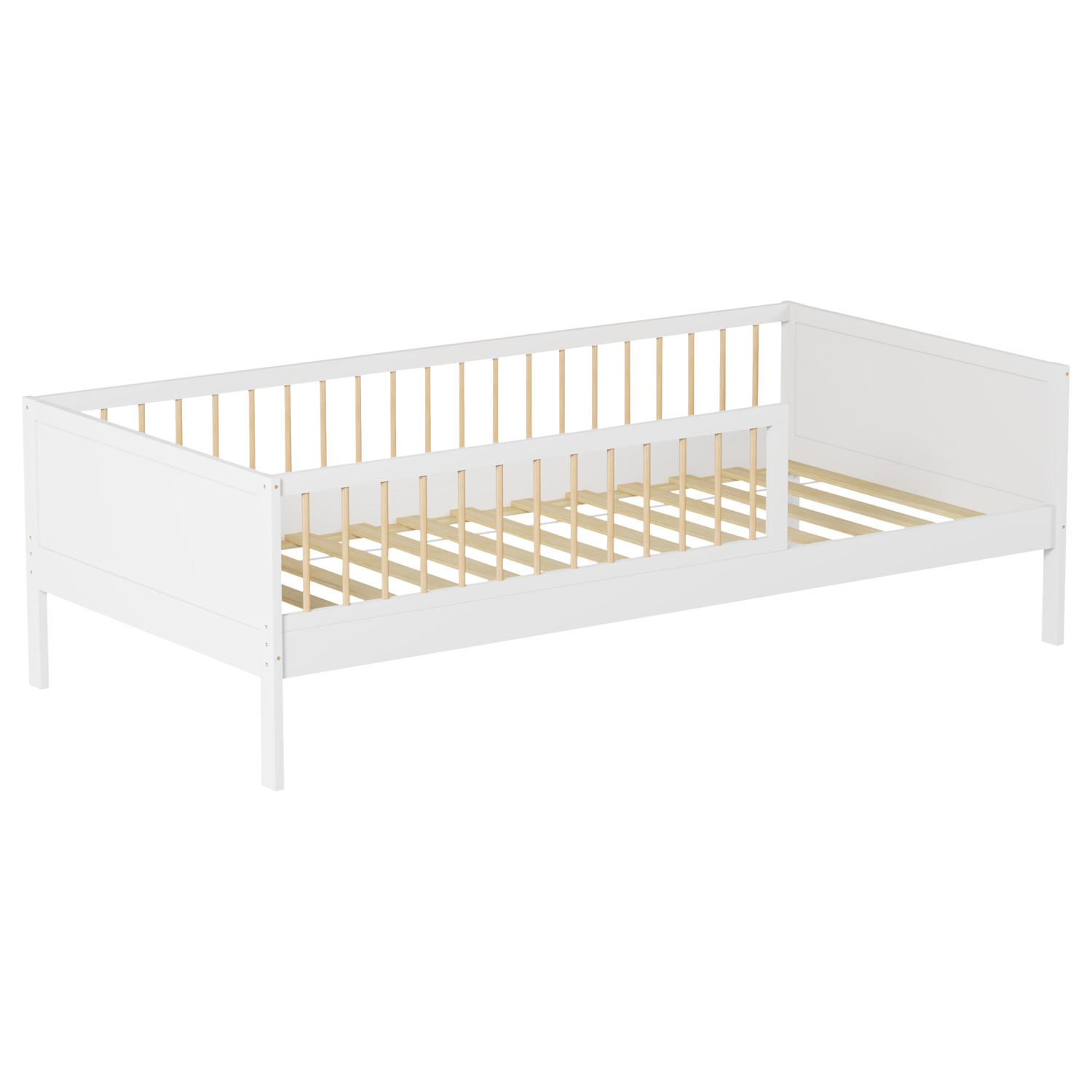 KINDERBETT 190x90cm weiß ADAM - Weiß, Holz (195cm) - Happy Garden