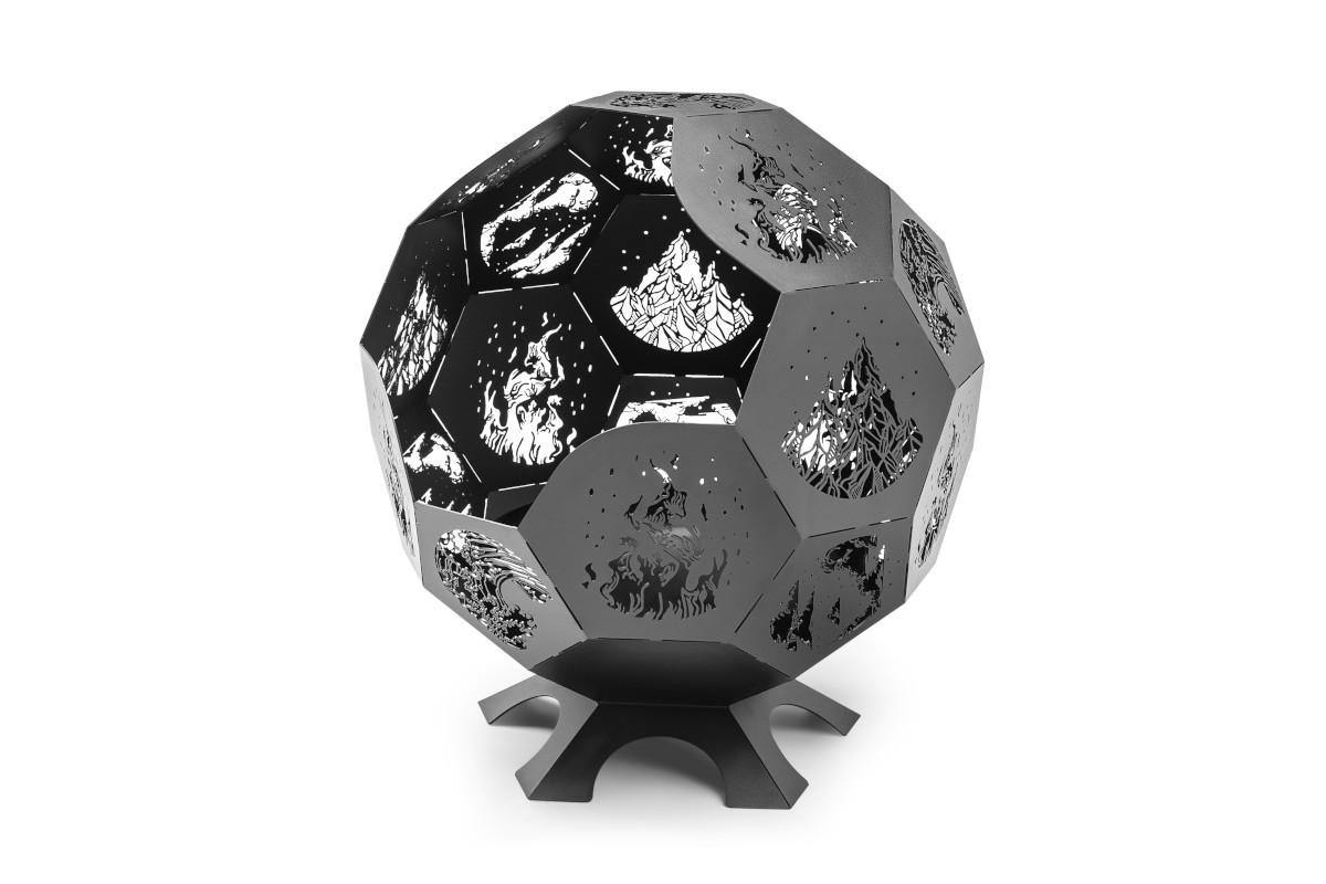 FEUERSTELLE LUNA Schwarz 100 x 100 x 110 cm 75 kg pulverbeschichtet - Schwarz, Metall (100/110/100cm) - The Favilla