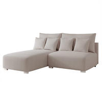 ECKSOFA ELVO mit Schlaffunktion und Bettkasten Hellgrau - Hellgrau, Holzwerkstoff/Kunststoff (208/190cm) - Idohome