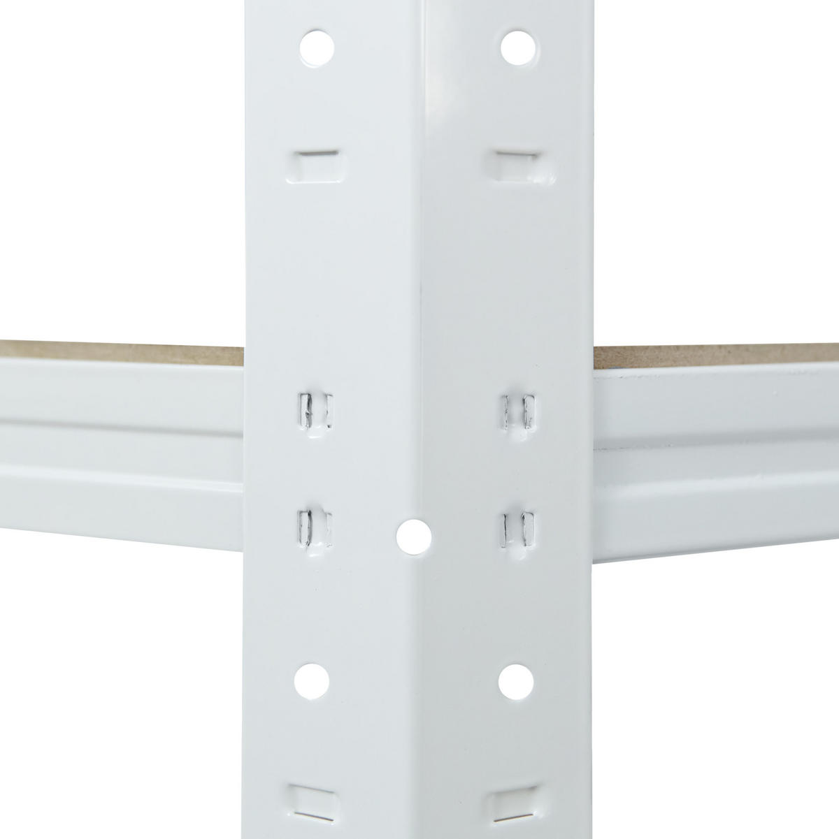 ECKREGAL HOME 180x80x50 cm in weiß mit 5 Böden und 175 kg Traglast pro Boden - Creme, Metall (80/180/50cm) - shelfplaza