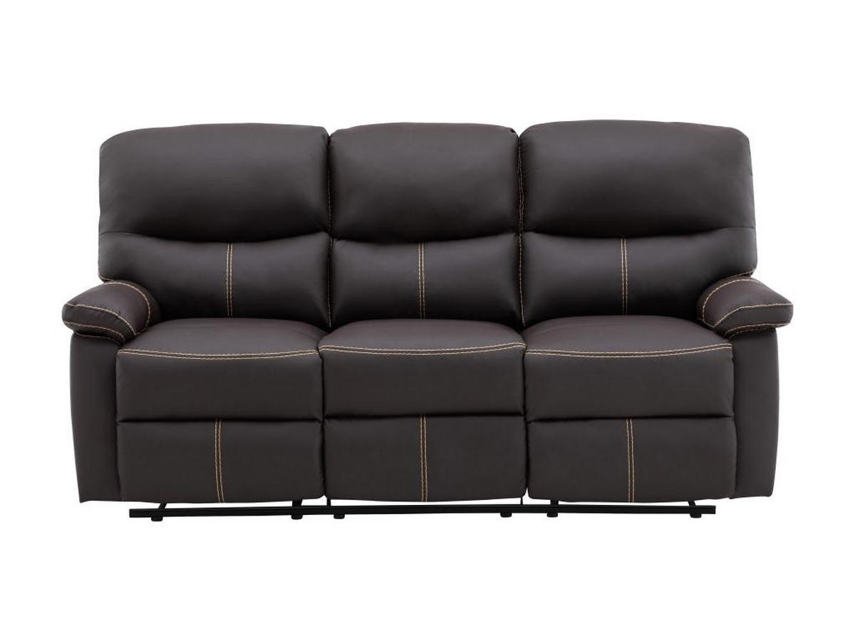 COUCHGARNITUR Relax 3+2+1 - Kunstleder - Braun - CANBY - Braun, Leder (90/95/183cm) - Vente-Unique