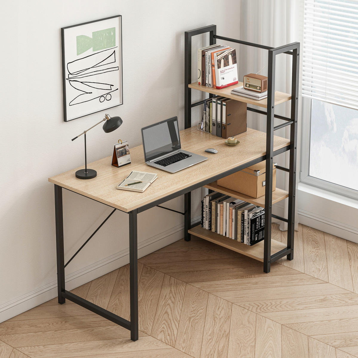 SCHREIBTISCH, braun 119.5x48x120cm - Braun, Holzwerkstoff (48/119.5/120cm)
