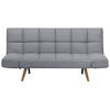 3-SITZER-SCHLAFSOFA hellgrau Ingaro - Hellbraun/Grau, Textil (182/86/79cm) - Beliani