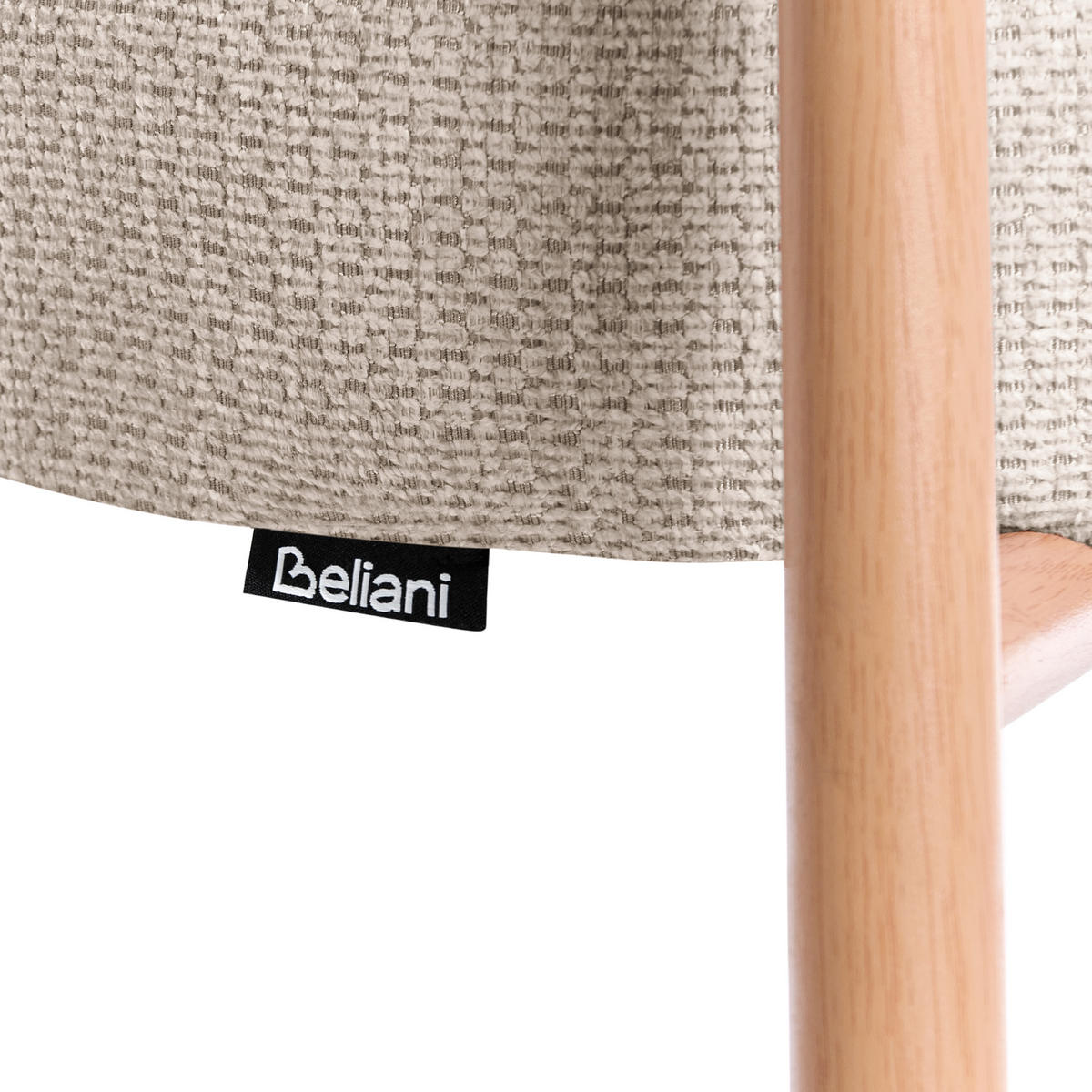 ESSZIMMERSTUHL 2er Set Stoff Hellbeige Zane - Beige/Braun, Textil/Metall (58/84/58cm) - Beliani