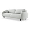 SCHLAFSOFA SOFTI, Sofa mit Schlaffunktion und Bettkasten, Farbe: Hellgrau, Velourstoff - Hellgrau, Textil (232/95/109cm) - Sepro Meble