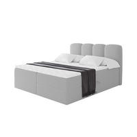 BOXBETT mit Matratze H4 - NINA - 160x200 cm Hellgrau - Hellgrau, Holzwerkstoff (160/200cm) - ALTDECOR