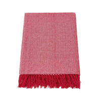 ÜBERWURF Malda 225/255 cm, Baumwolle mit Rautenmuster - Rot, Textil (225/255cm) - Homescapes