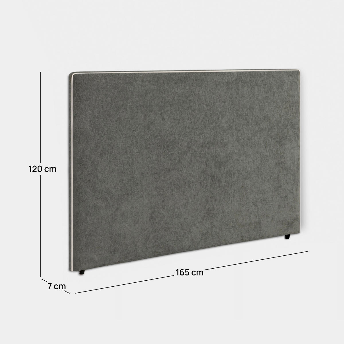 KOPFTEIL DOPPELTES Line Grün 165 cm x 120 cm - Grün, Textil (165/7cm) - Klast Home
