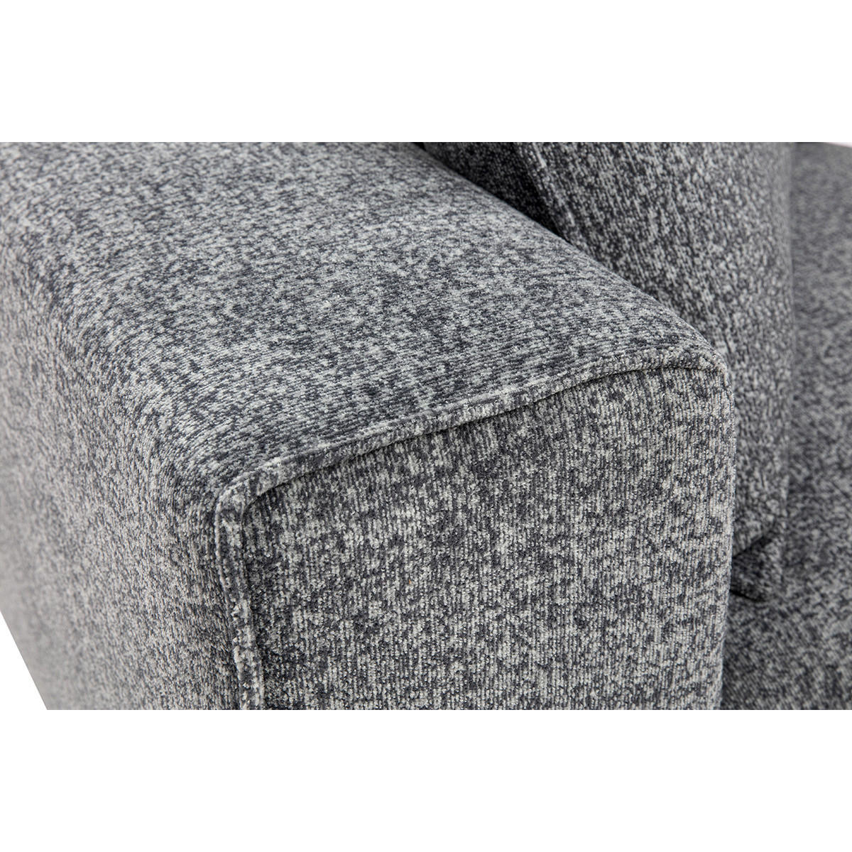 ECKMODUL Sofa Dunkelgrau Meliert Rechtwinklig KERRY - Dunkelgrau, Textil (89.5/64/89.5cm) - Miliboo