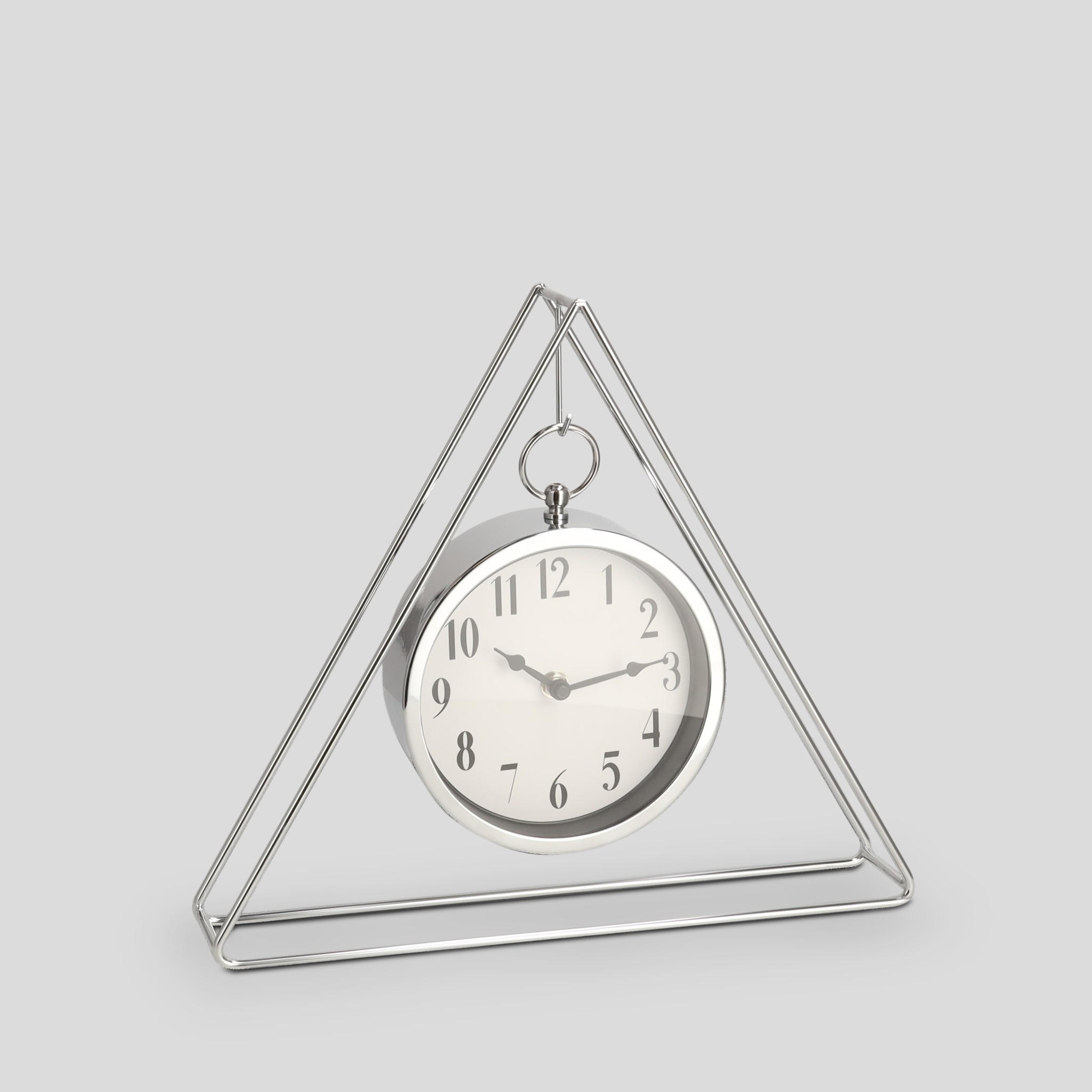 STANDUHR Trianglemo - Silberfarben, Metall (34.5/30.5/6cm) - home&you