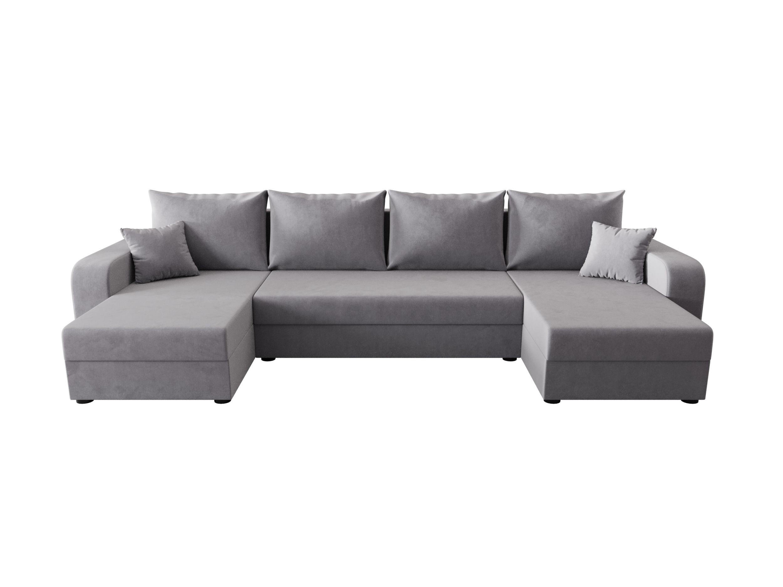 WOHNLANDSCHAFT HEWLET U BIS Itaka 50 mit Schlaffunktion - Grau, Textil (305/90/140cm) - Bedante