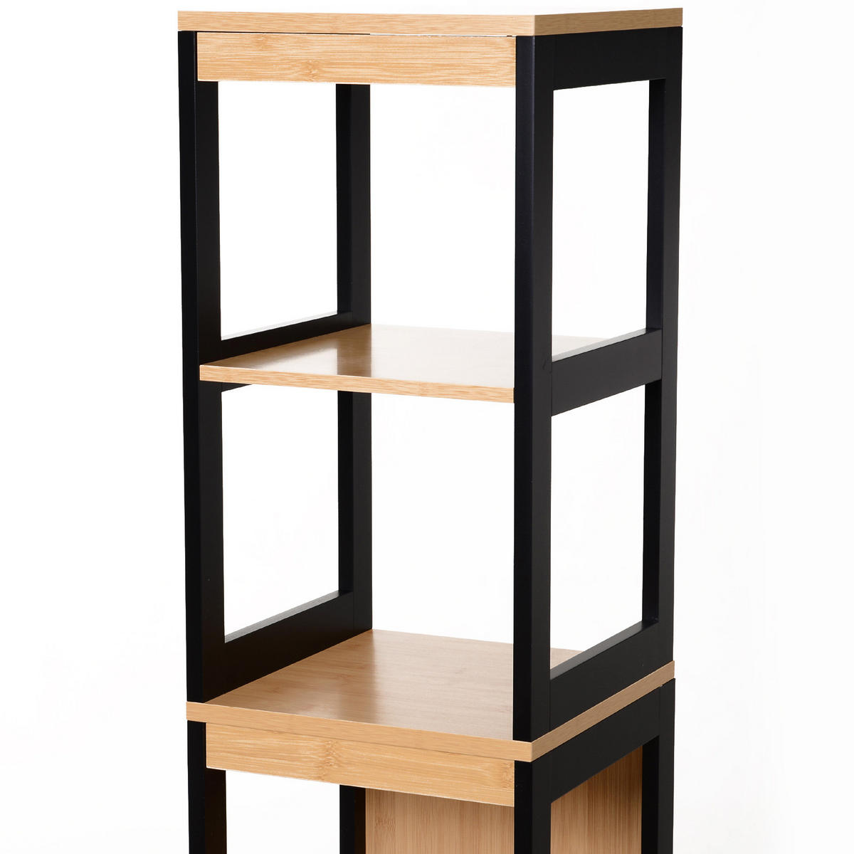 HOCHSCHRANK DE-12337 30/30/144 cm Schwarz - Braun, Holzwerkstoff (30/144/30cm) - ComfortXL