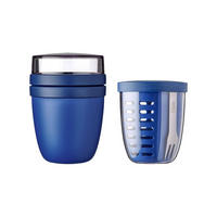 LUNCHPOT MIT FRUITPOT Ellipse Vivid Blue 2er Set - Blau, Kunststoff (1/1/1cm) - Mepal