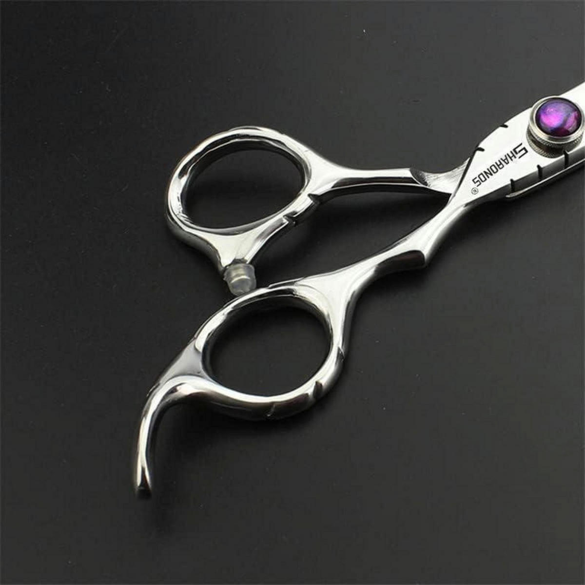 HAARSCHNEIDESCHERE 2-teiliges Set Schwarz 6 Zoll - Silberfarben, Metall (15.2/1.5/15.2cm)