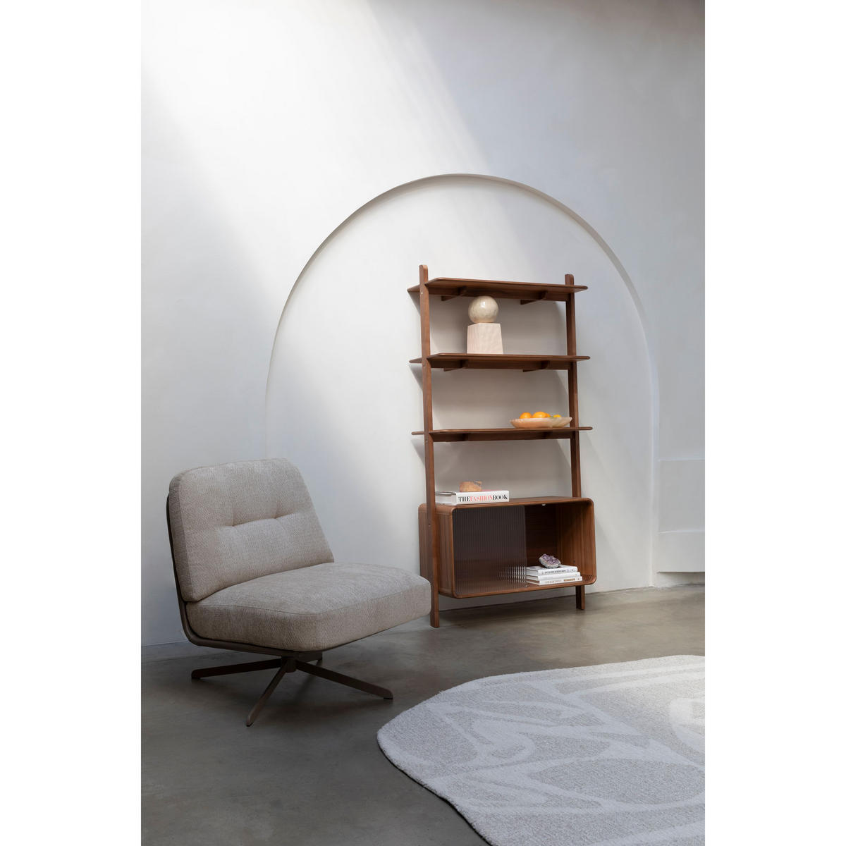 STANDREGAL Rise Walnuss - Braun, Holz (90/180/35cm) - Zuiver