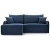 ECKSOFA Netarro, Marineblau Chenille, linksseitig - Schwarz/Dunkelblau, Kunststoff/Textil (198/147cm) - Selsey