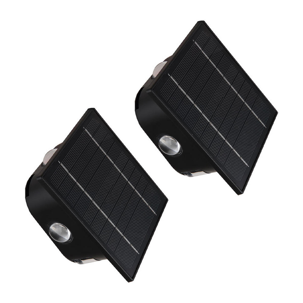 LED AUSSENLEUCHTE Schwarz Kunststoff 2er Set - Schwarz, Kunststoff (13.1/7/13.1cm) - Globo Lighting