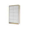SCHWEBETÜRENSCHRANK Diego IV - Weiß/Sonoma Eiche, Holzwerkstoff/Metall (100/200/58cm) - MIRJAN24