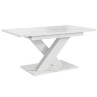 ESSTISCH Bianco Weiß Marmoptik Ausziehbar 140 - 180 cm - Weiß, Holzwerkstoff (140/80/75cm) - PROSPERO