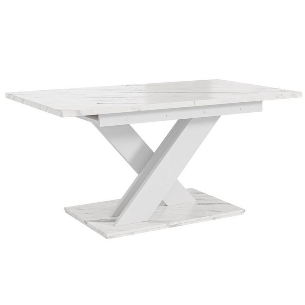 ESSTISCH Bianco Weiß Marmoptik Ausziehbar 140 - 180 cm - Weiß, Holzwerkstoff (140/80/75cm) - PROSPERO
