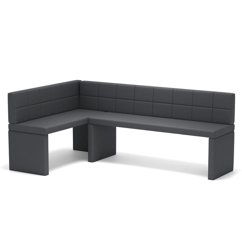 ECKBANK links MELVIN Kunstleder, 142/196 cm Dunkelgrau - Dunkelgrau, Holz/Kunststoff (142/196cm) - Idohome