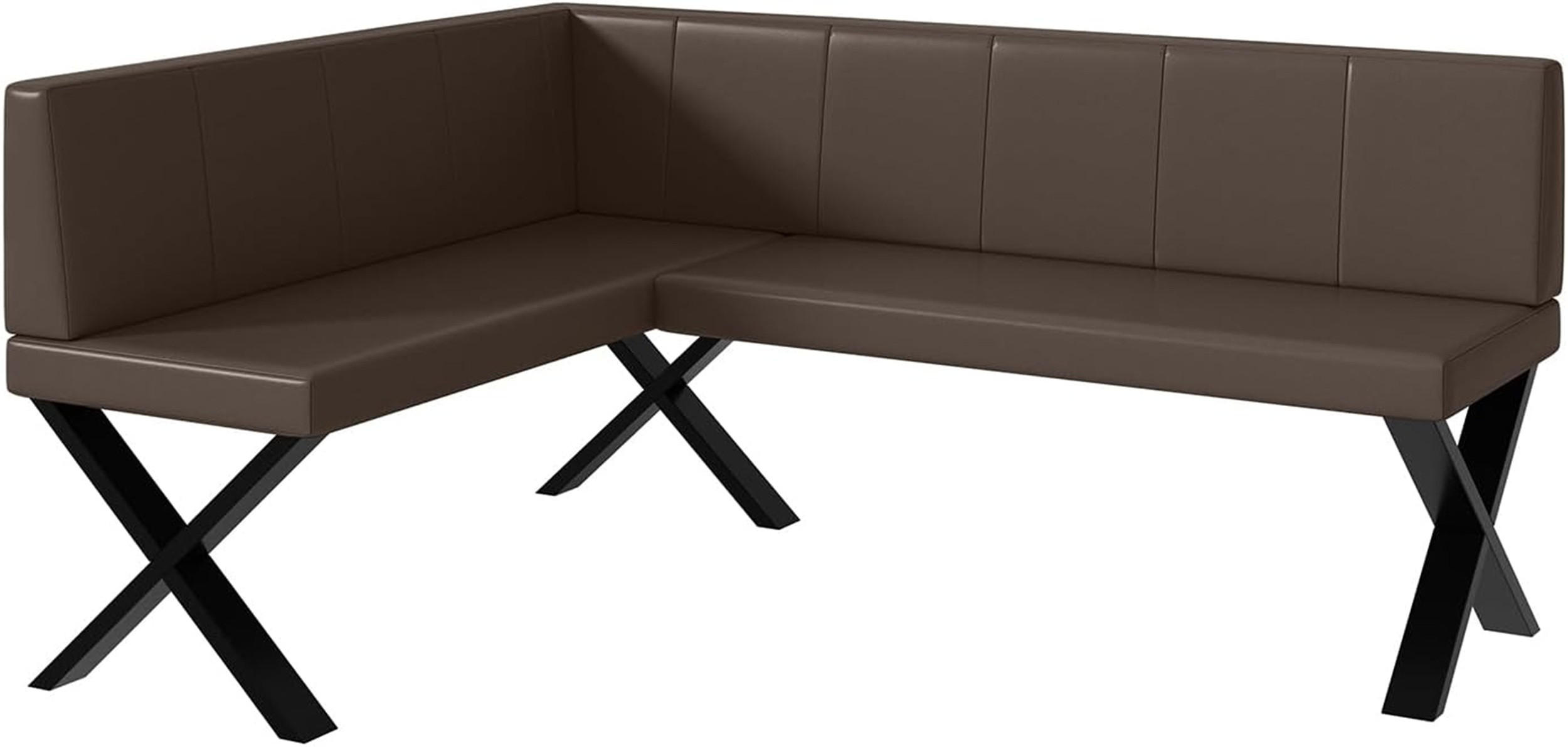 ECKBANK PETER_X - Braun, Leder (128/168cm) - Meblini