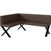 ECKBANK PETER_X - Braun, Leder (128/168cm) - Meblini