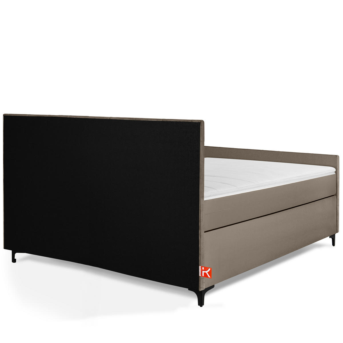 POLSTERBETT ARDEA, Beige - Beige/Schwarz, Holz/Holzwerkstoff (160/200cm) - KONSIMO®