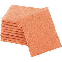WASCHHANDSCHUH, 10er-Set, 16x21 cm, 100% Baumwolle, Rot - Terracotta, Textil (16/21cm) - Zollner