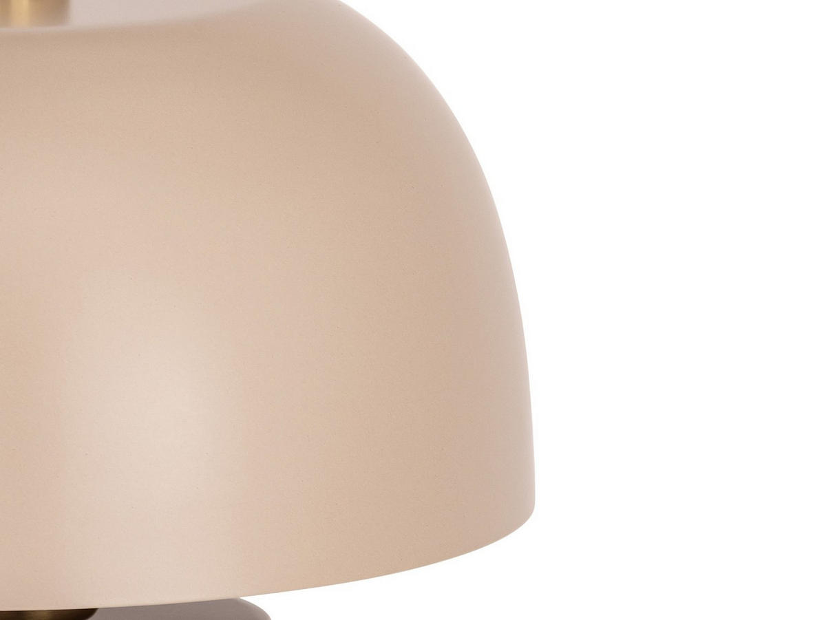 TISCHLAMPE - 26 cm x 26 cm - Metall - Beige - WINDY - Beige, Metall (26/26/39cm) - Vente-Unique