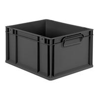EUROBOX NextGen Color 22x30x40 cm 20 Liter Griffe schwarz zu, Schwarz - Anthrazit/Schwarz, Kunststoff (30/22/40cm) - PROREGAL