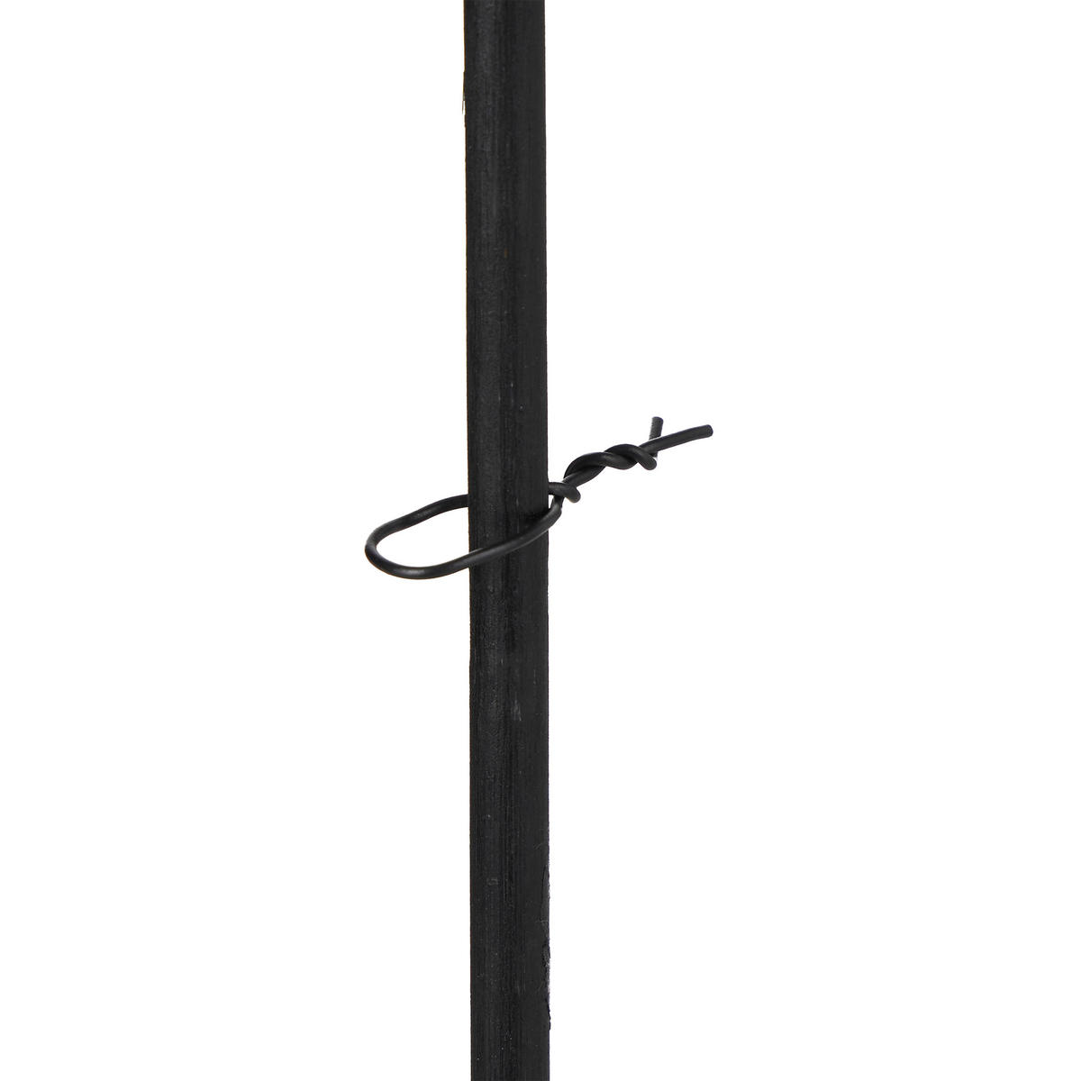 50XBAMBUSOVÉ tyče - čierna, kov/drevo (0.6/60/0.6cm) - Relaxdays