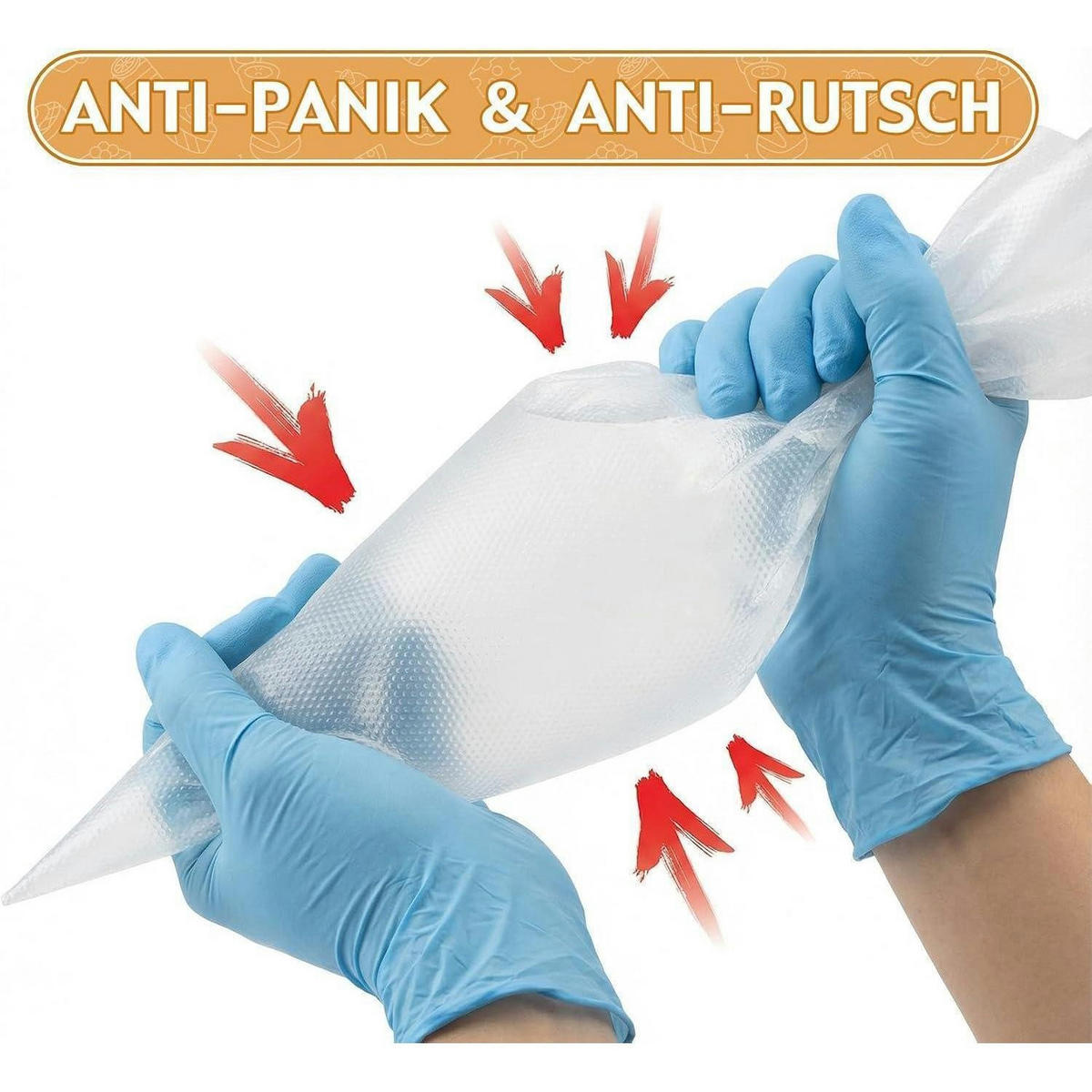 SPRITZBEUTEL 100 Stück 31x20 cm extra dick - Weiß, Kunststoff (20/1/31cm)