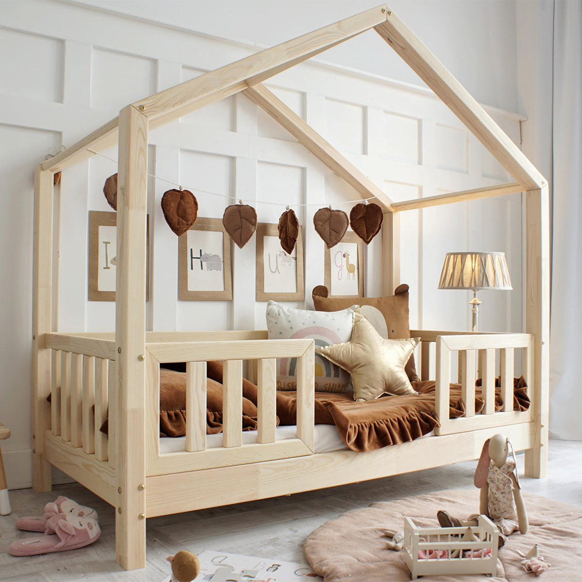 HAUSBETT 90/190 Roxane Naturholz - Braun, Holz (90/190cm) - Petits-meubles