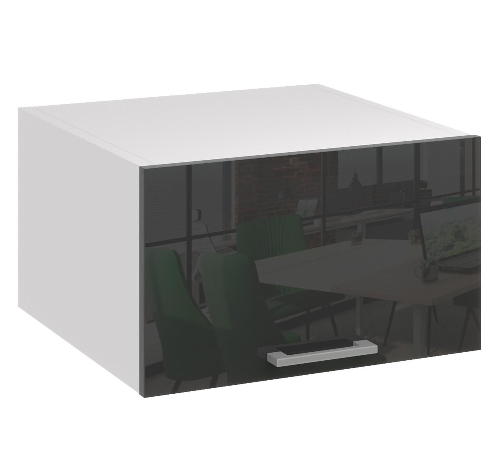 HÄNGESCHRANK GO60 schwarz glanz - Schwarz Hochglanz, Holzwerkstoff (60/40/31cm) - roe furniture