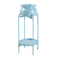 BLUMENSTÄNDER Altena - Hellblau, Metall (40/40/80.5cm) - [en.casa]