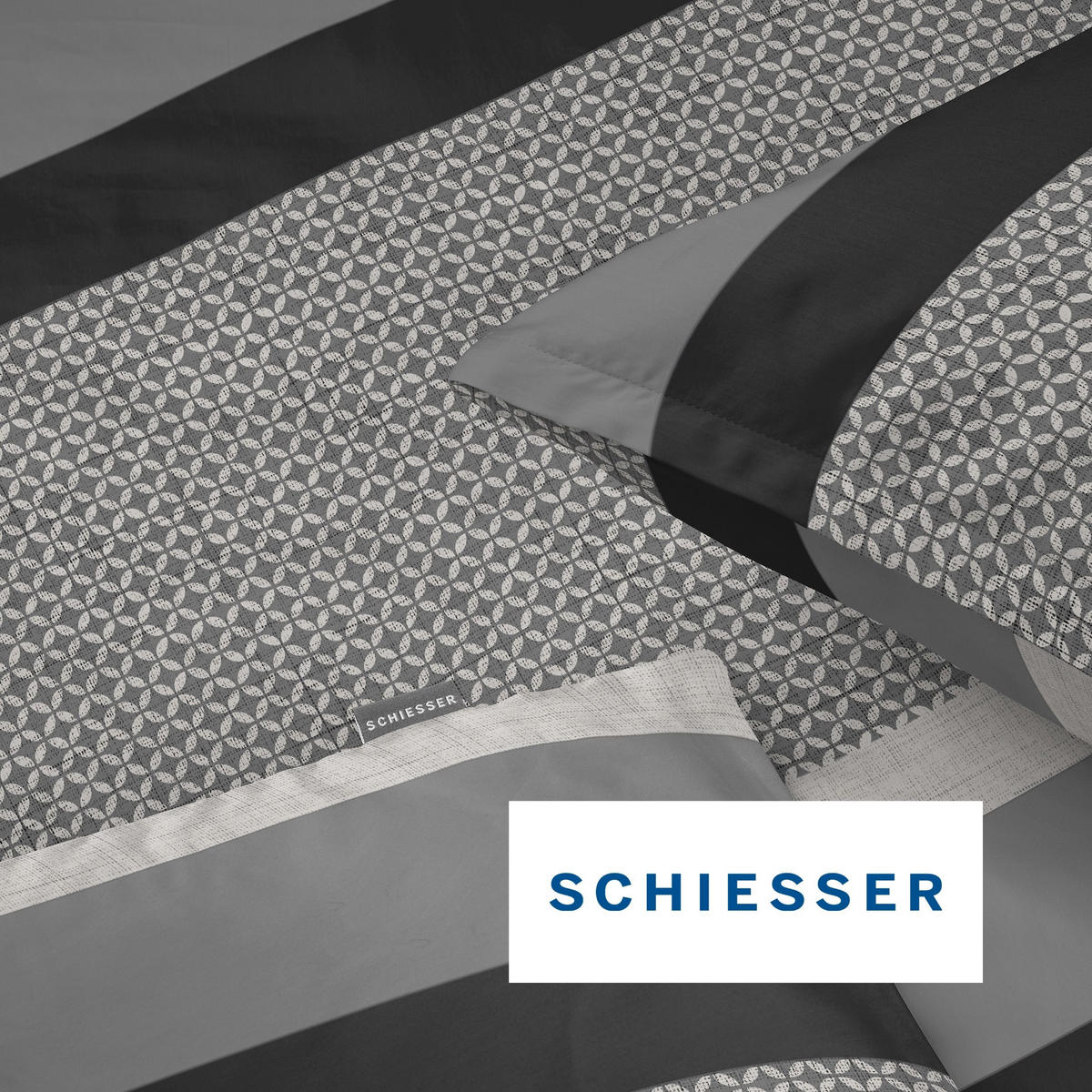 BETTWÄSCHESET Dion - Renforcé - 2-teilig - 155x220 cm - Grau - Grau, Textil (155/220cm) - SCHIESSER