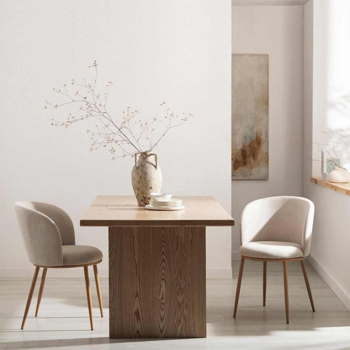 ESSZIMMERSTUHL Nolan Beige 51 cm x 80 cm - Beige, Textil (51/80/57cm) - Klast Home