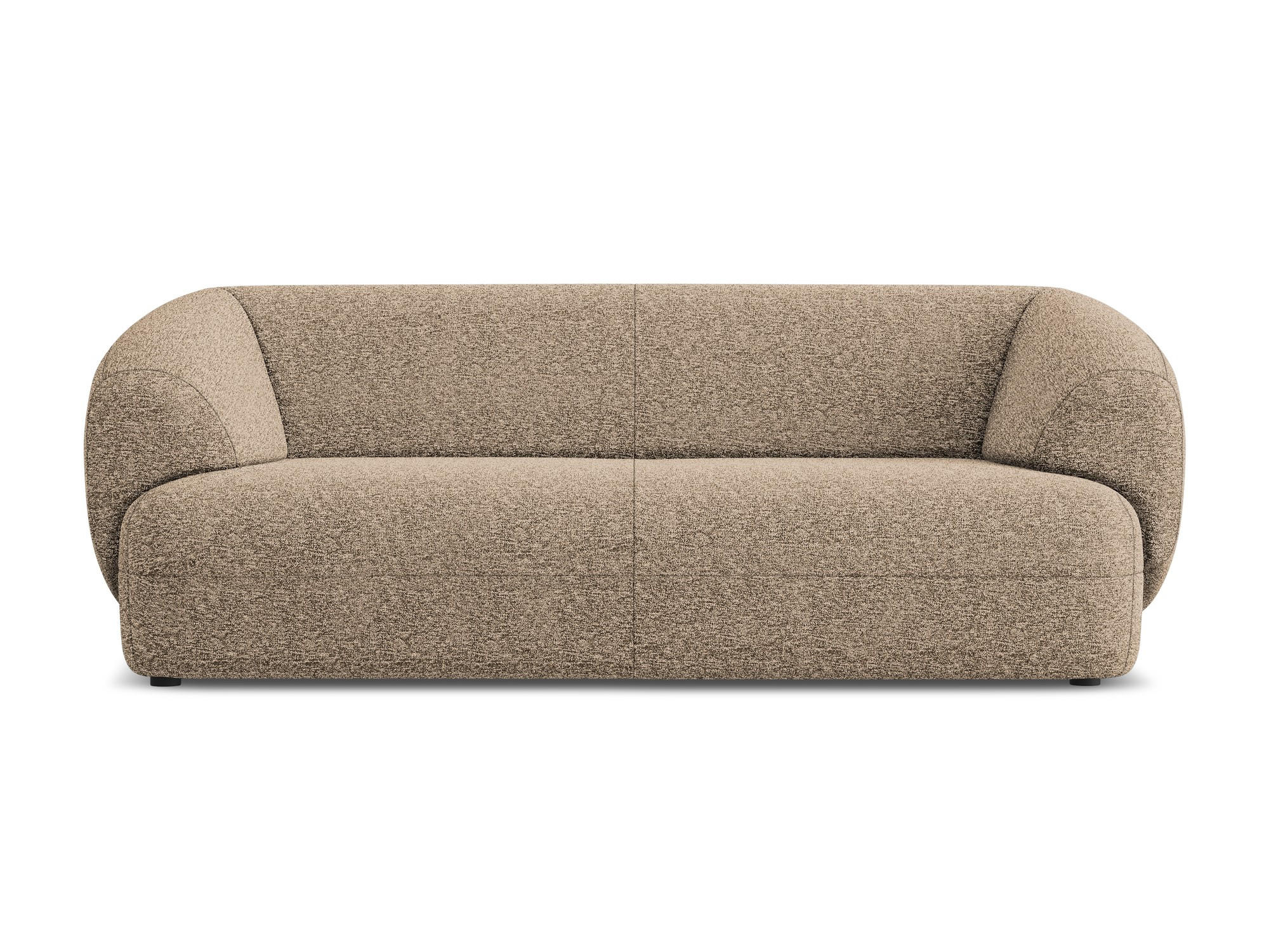 3-SITZER SOFA Strukturstoff Stoff Beige - Blau/Beige, Kunststoff/Textil (212/81/98cm) - Makamii