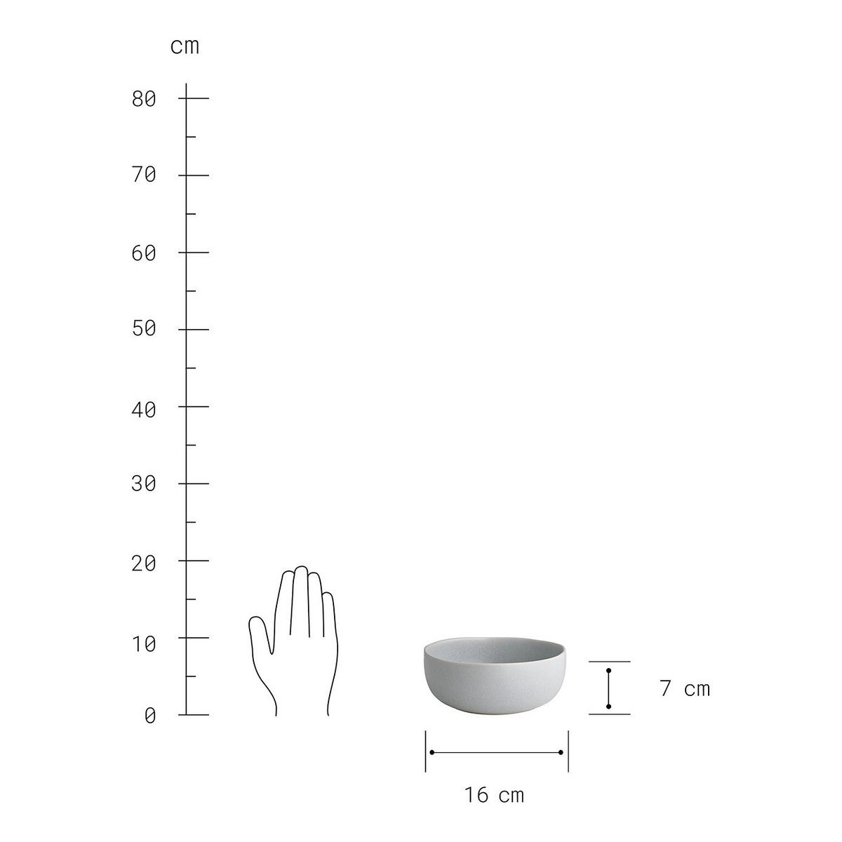 GESCHIRRSET 8-tlg. Casa Nova 4 Personen - Grau, Keramik (16/7/16cm) - Butlers