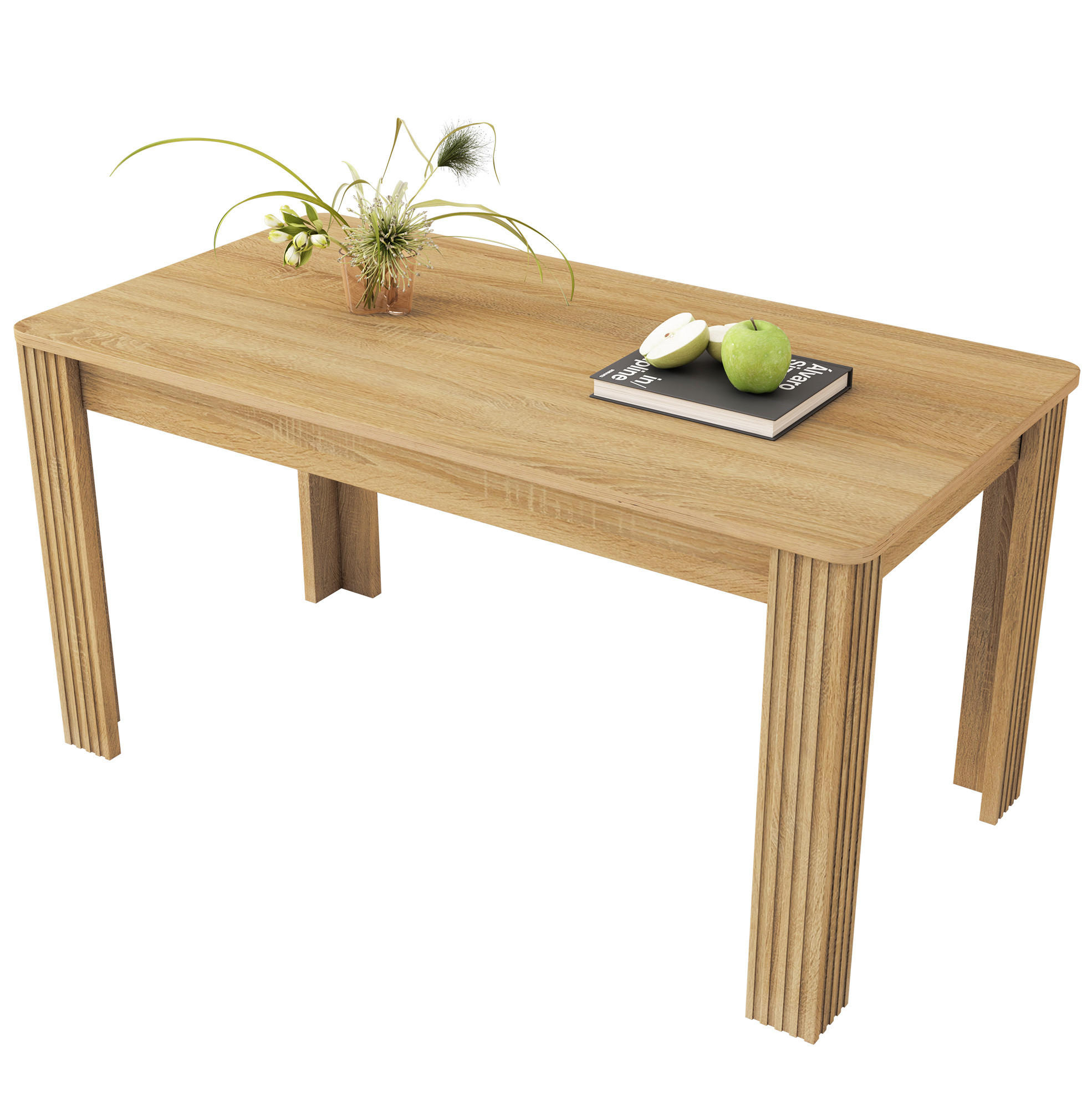 ESSTISCH 116/65/75 cm Eichefarben aus Spanplatte - Braun, Holzwerkstoff (116/65/75cm) - OKMYHOME