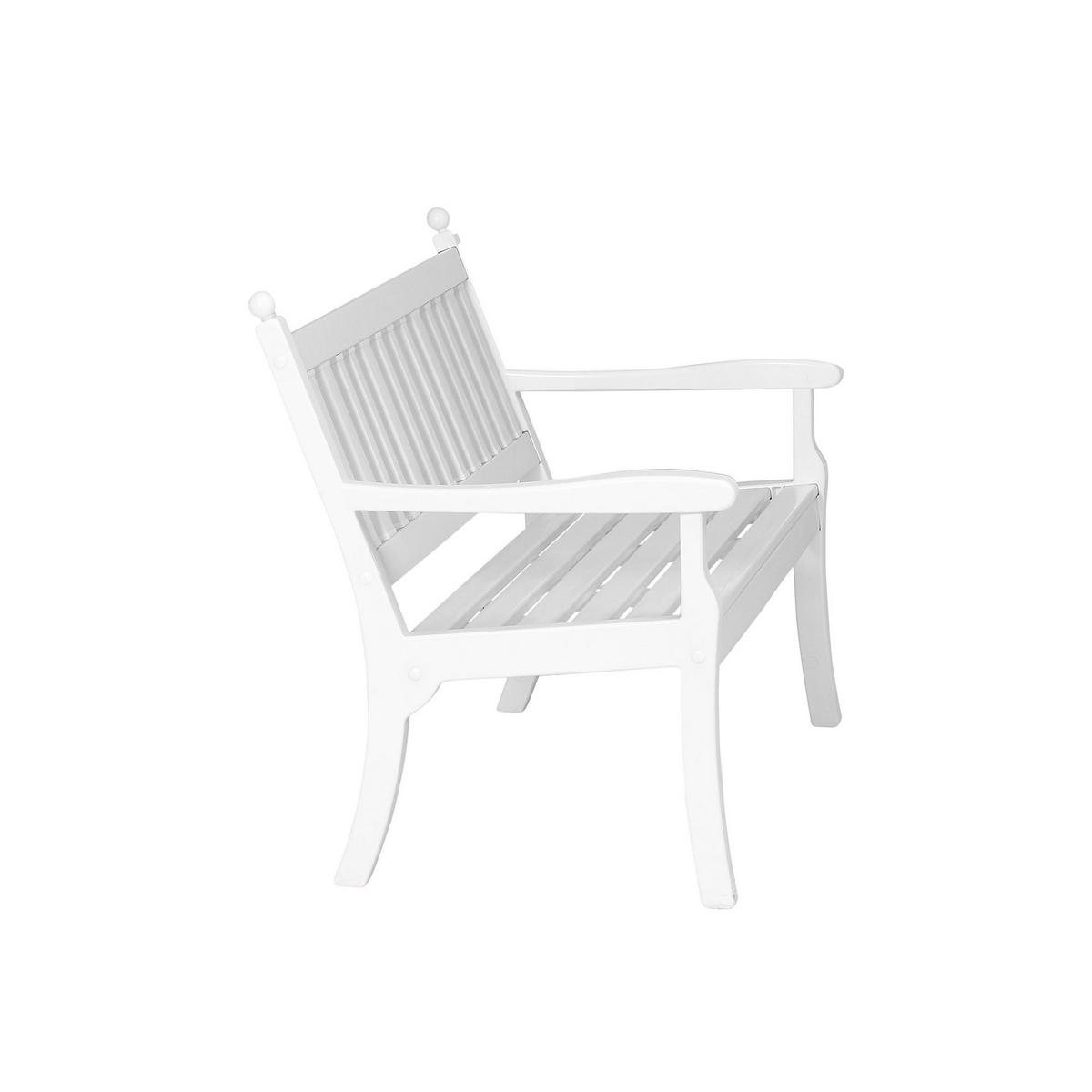 GARTENBANK Aruba 2 Sitzer Weiß 88 x 115 x 69 cm Witterungskunststoff & UV Beständiger Kunststoff - Weiß, Kunststoff (115/88/69cm) - PROREGAL