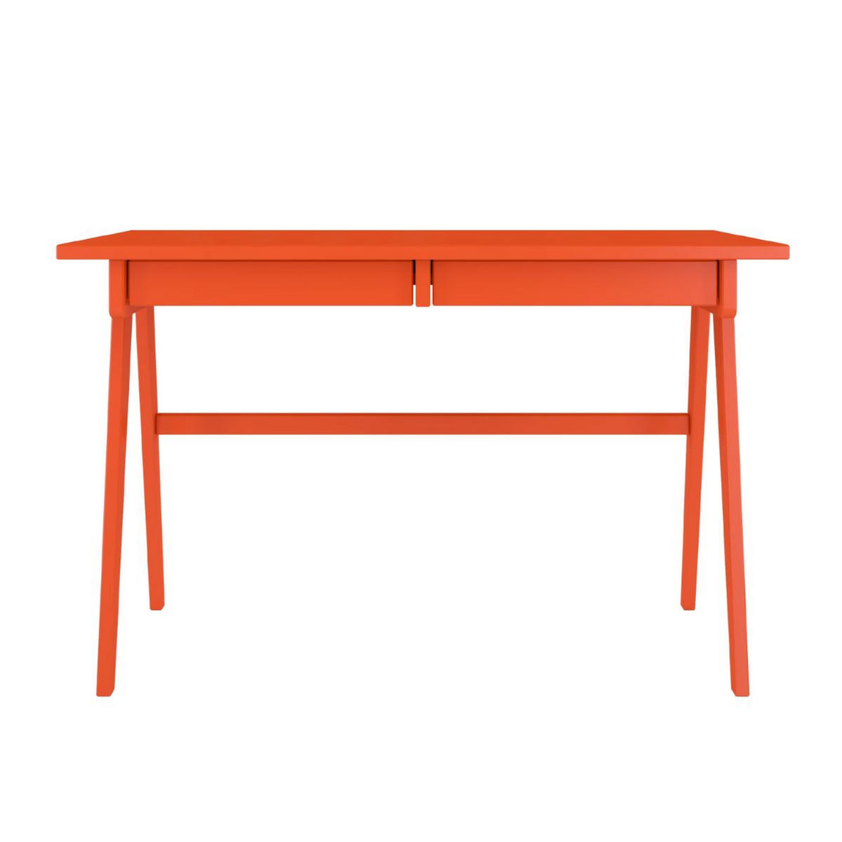 SCHREIBTISCH Edda, 120/65/75 cm in Orange, Buchenholz - Orange, Holz/Buchenholz (65/120/75.5cm) - Visby