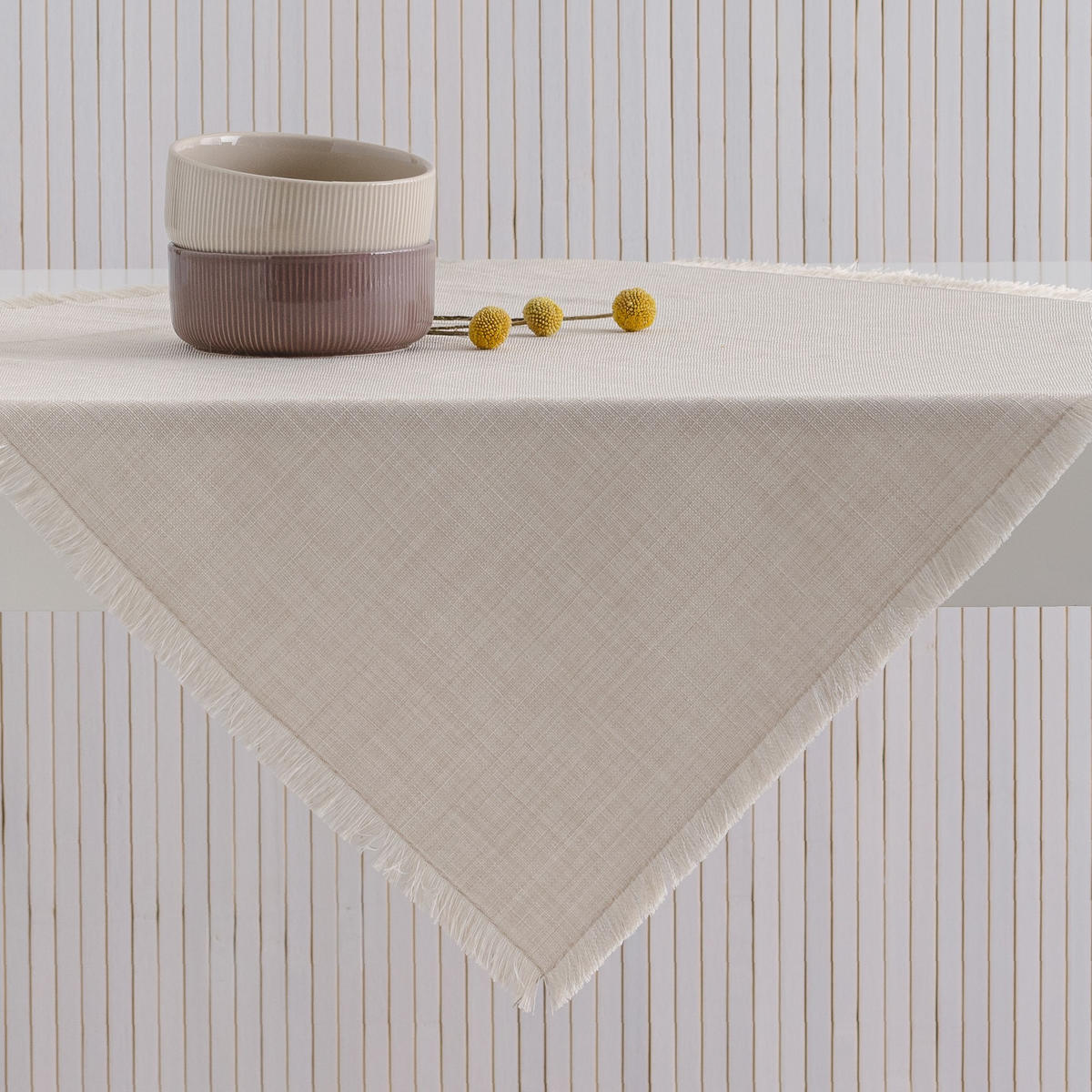 TISCHDECKE Arata - Beige, Textil (80/80/1cm) - home&you