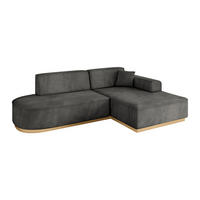 ECKSOFA Ottomane Rechts IREA-L1-v2 - 232x165x80 cm Ecru - Anthrazit, Holzwerkstoff/Textil (232/165cm) - ALTDECOR